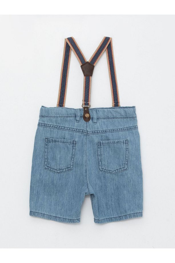 Basic Erkek Bebek Jean Şort ve Pantolon Askısı 2'li - 3