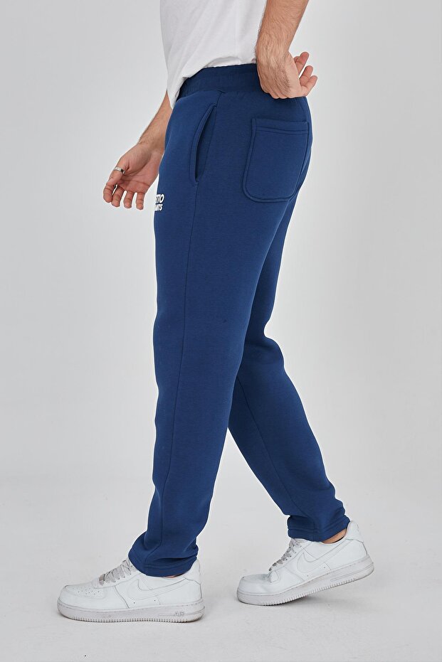 Basic Unisex İndigo Eşofman Altı - 2