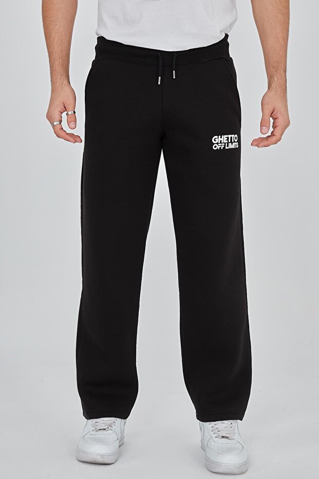 Basic Unisex Siyah Eşofman Altı - 1