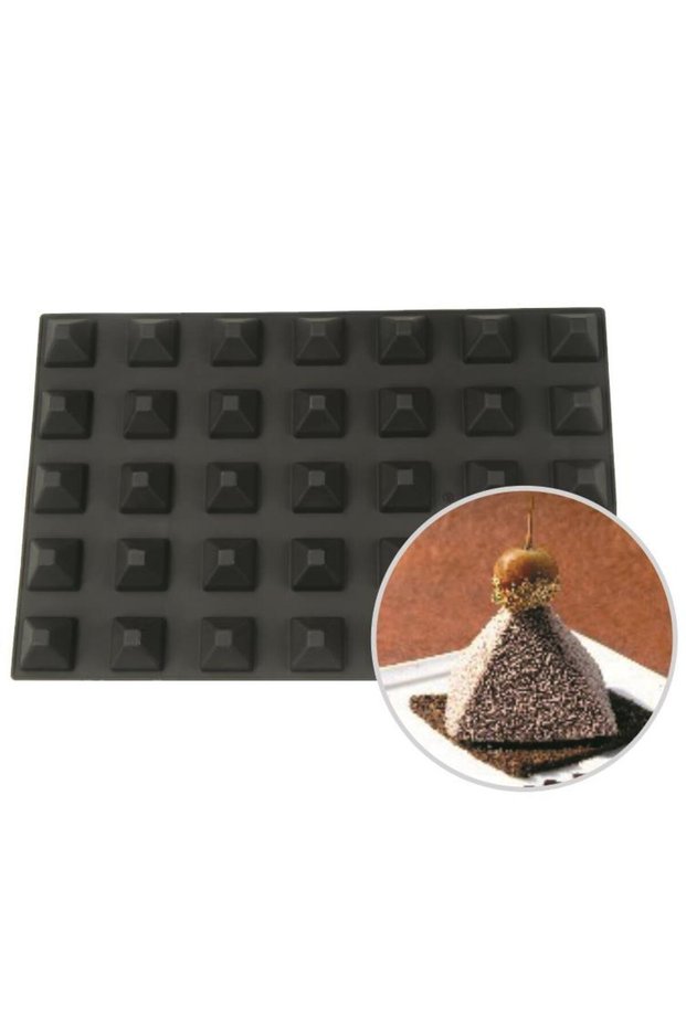 Professional Silicone Pyramid Patterned Dessert, Cake Mold 35 Pieces