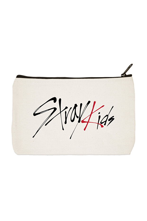حقيبة مكياج من القماش المطبوع Stray Kids 3، حامل قلم، حقيبة يد