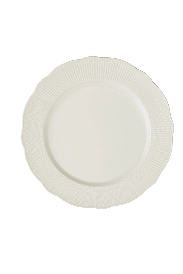KÜTAHYA PORCELAIN Bone İlay Cake Plate 21 cm Undecorated