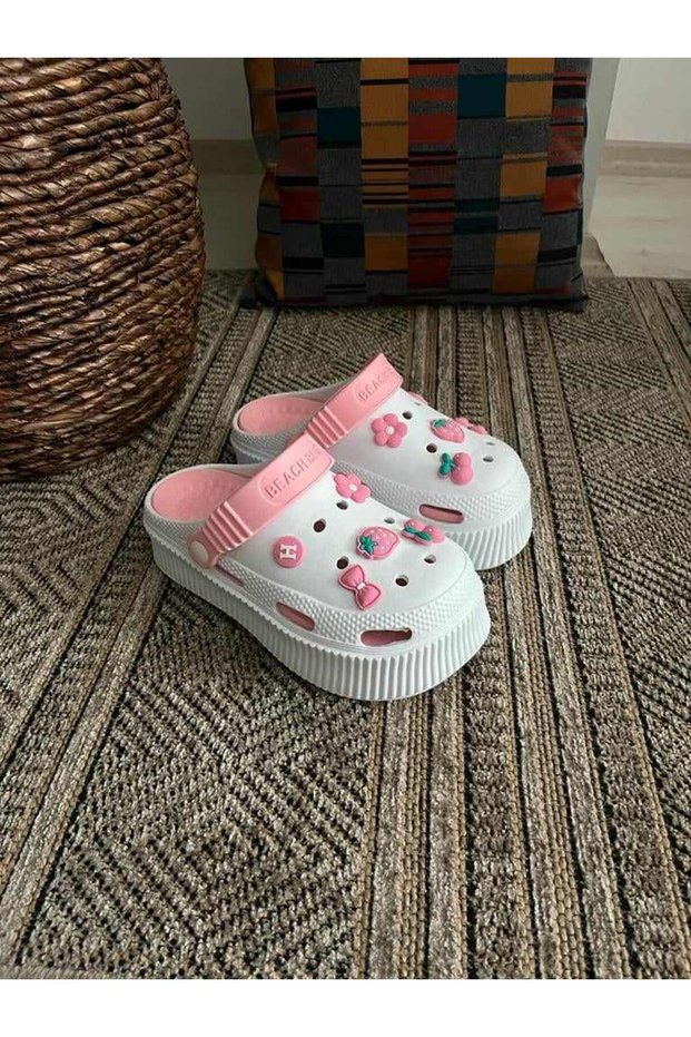 High Sole Full Orthopedic Removable Insole Nurse Doctor Seaside Slippers with All Ornaments Gift