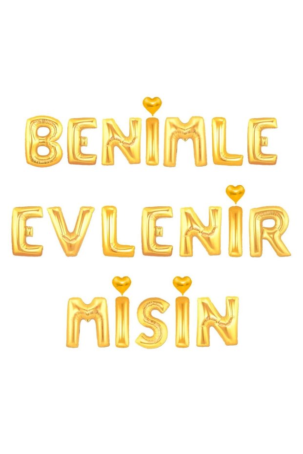 BENİMLE EVLENİRMİSİN GOLD SET BALON