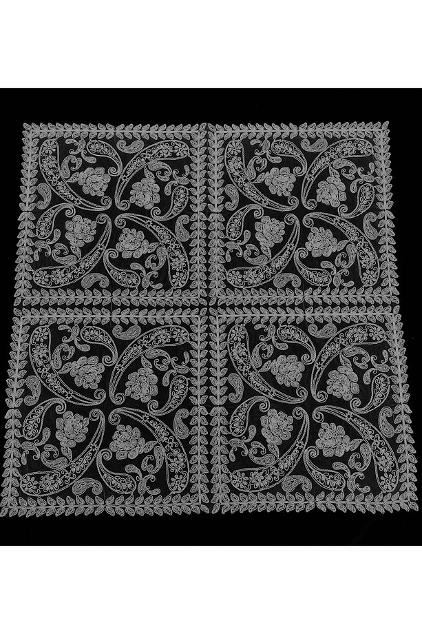Fransız Dantel Tek Fiskos 100x100cm, Sehpa Örtüsü Fiskos - 1
