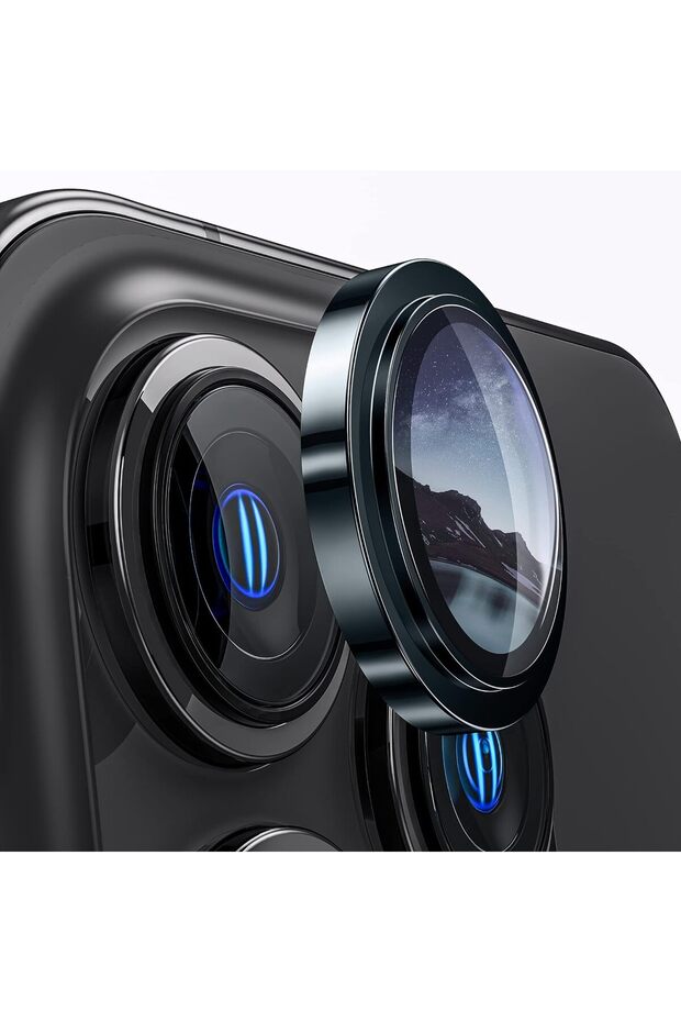 واقي عدسة الكاميرا من الياقوت المتوافق مع iPhone 14 Pro/14 Pro Max (مجموعة من 3 قطع)