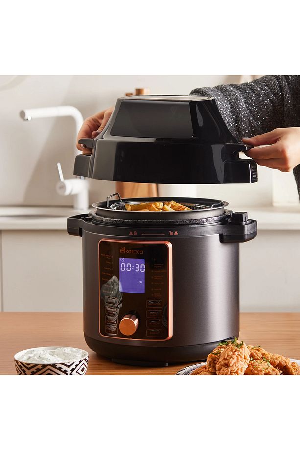 2 si 1 Arada 17 Farklı Fonksiyonlu 6 L Düdüklü Tencere ve 12 Farklı Fonksiyonlu 3,5 L AirFryer - 4