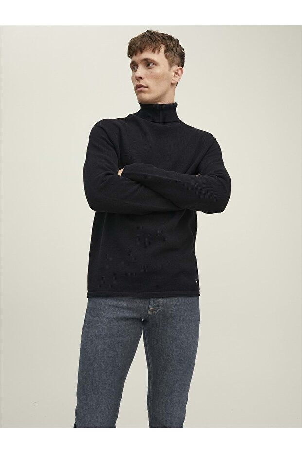 Men's Turtleneck Sweater Jjehıll Knıt Roll Neck Noos