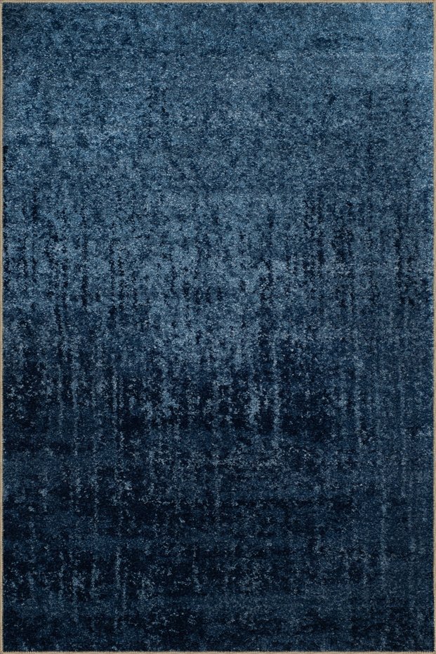 Navy Blue Themed Abstract Abstract Patterned Modern Decorative Carpet 3046