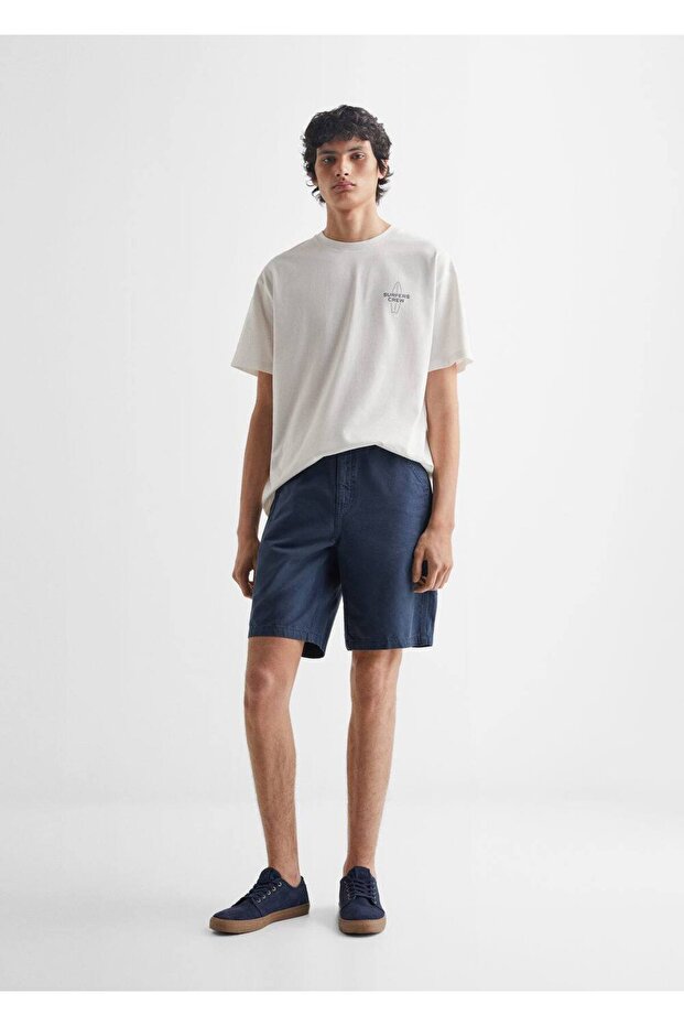 Pamuklu Bermuda Şort - 2