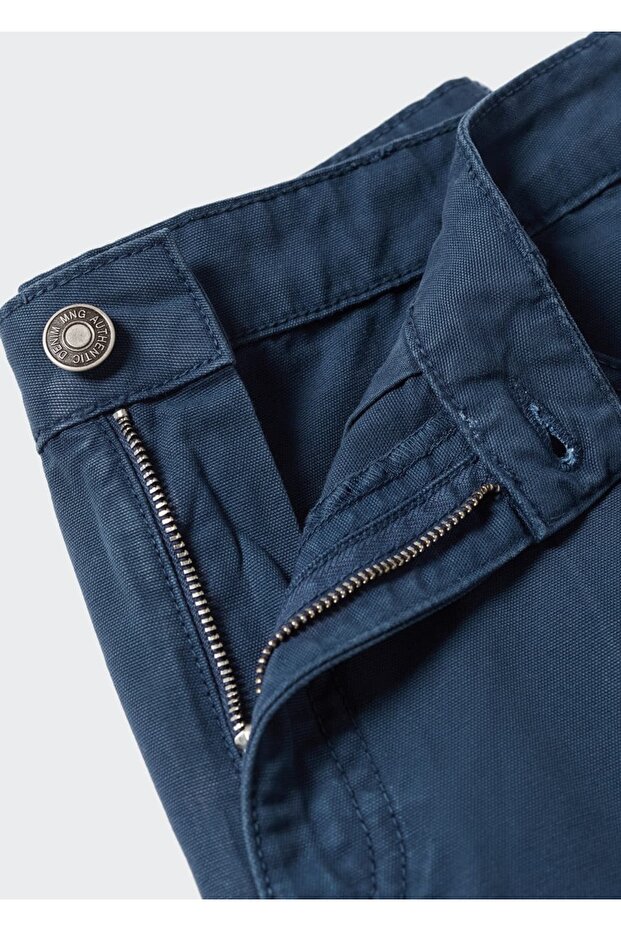 Pamuklu Bermuda Şort - 5