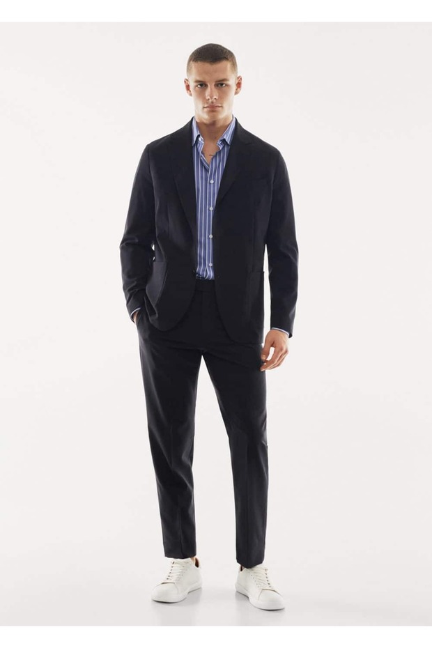 Breathable Slim Fit Blazer Jacket - 2