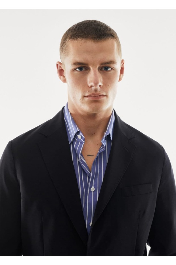 Breathable Slim Fit Blazer Jacket - 6