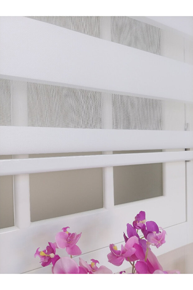 BEYAZ BAMBU ZEBRA STOR GÜNEŞLİK PERDE - 4