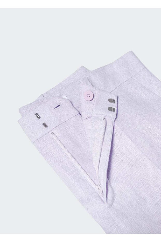 %100 Keten Pantolon - 5