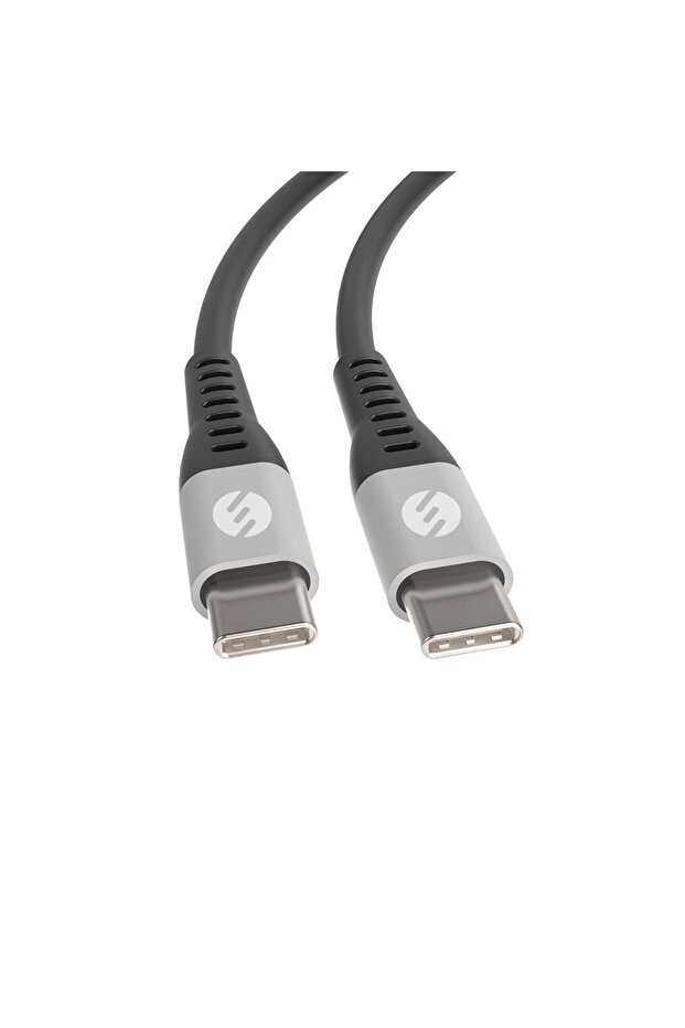 SL-STM55TP 3A Fast Şarj TYPCE TO TYPCE Silver Data + Sarj Kablosu - 2