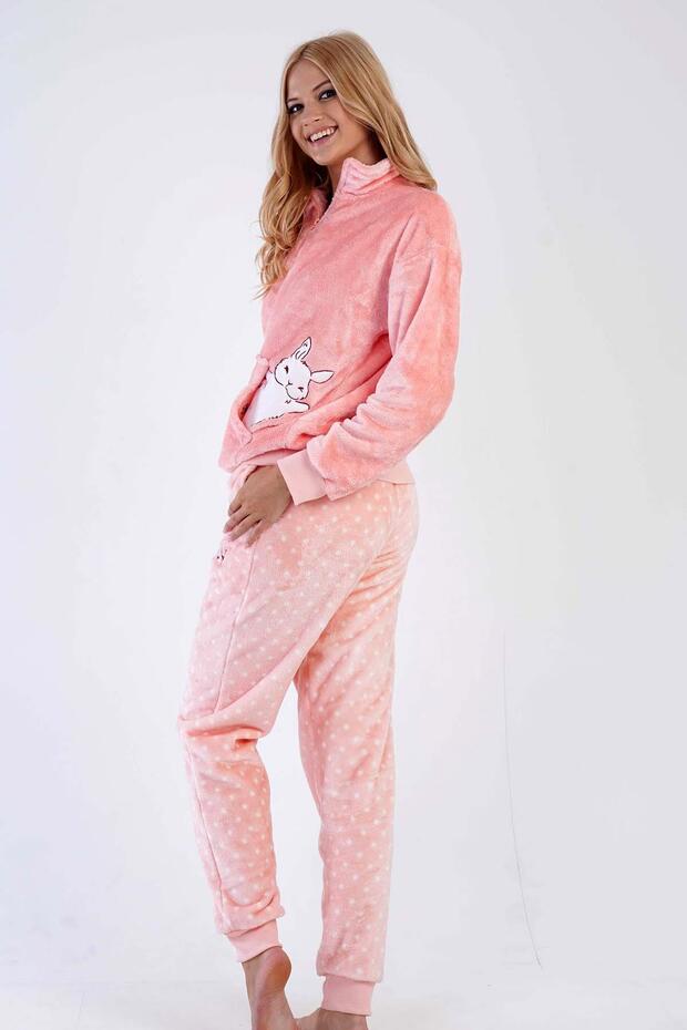 Kadın Welsoft Uzun Kol Pembe Pijama Takımı C3T0N4O030 - 3