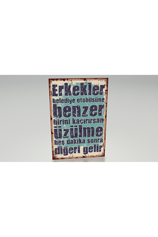 Funny Saying about Men Humorous Wall Graffiti Retro Wood Poster