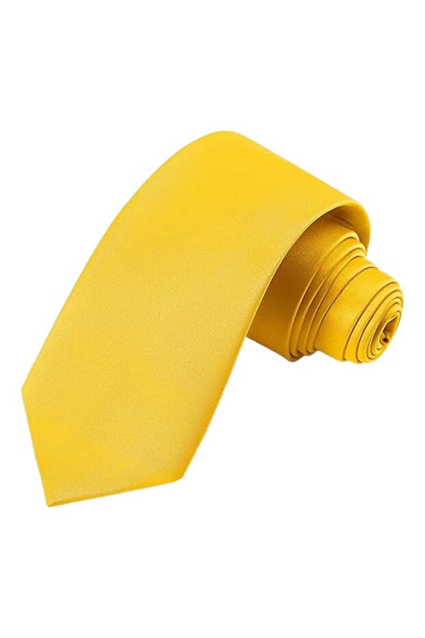 Men's Solid Color Satin Tie - 5