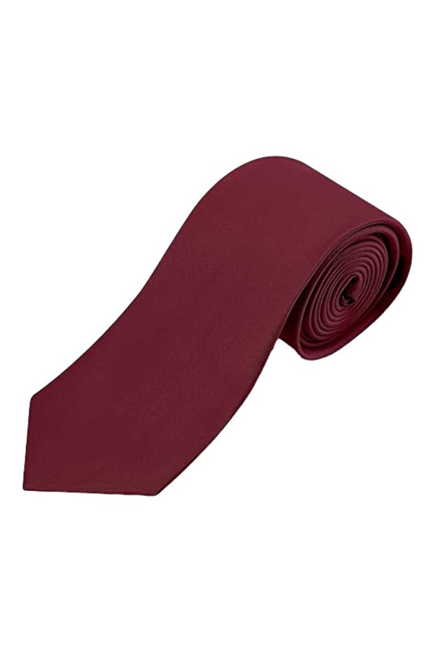 ربطة عنق من الساتان بلون سادة للرجال - 6