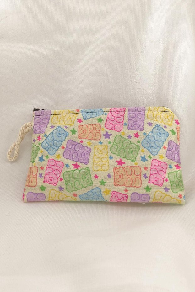 School Pencil Holder or Makeup Bag with Sweet Jelly Design
