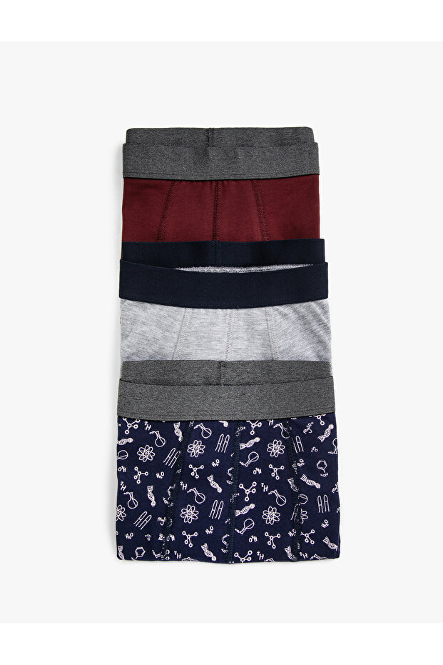 Pamuklu 3'lü Set Basic Boxer - 7