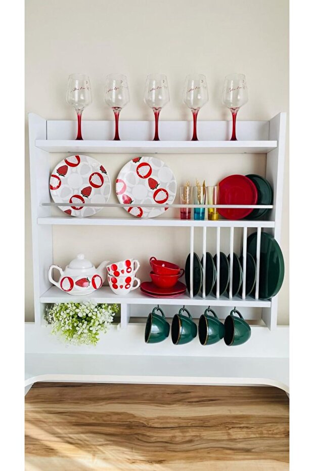 Ahşap Mutfak Terek Rafı - 1