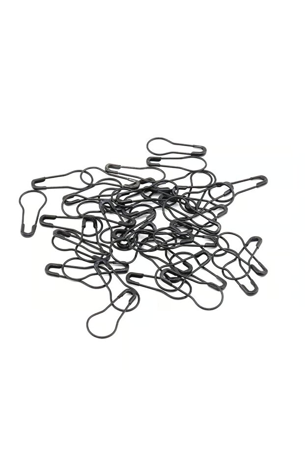 Women's Hijab and Multi-Purpose Pear Safety Pin Black 50 Pieces