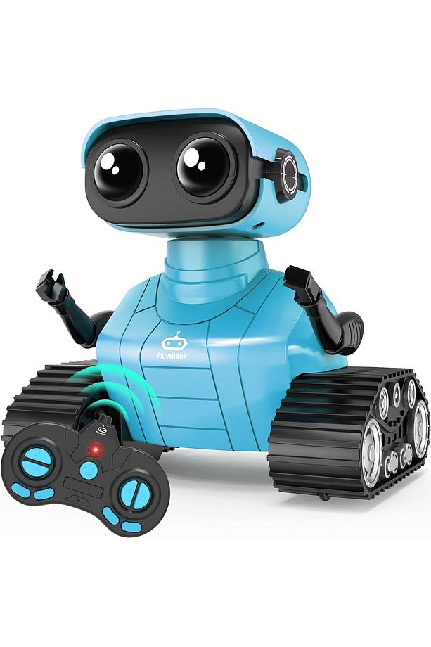 Uzaktan Kumandalı Robot Oyuncak Şarj Edilebilir Emo Robot - Mavi - 1