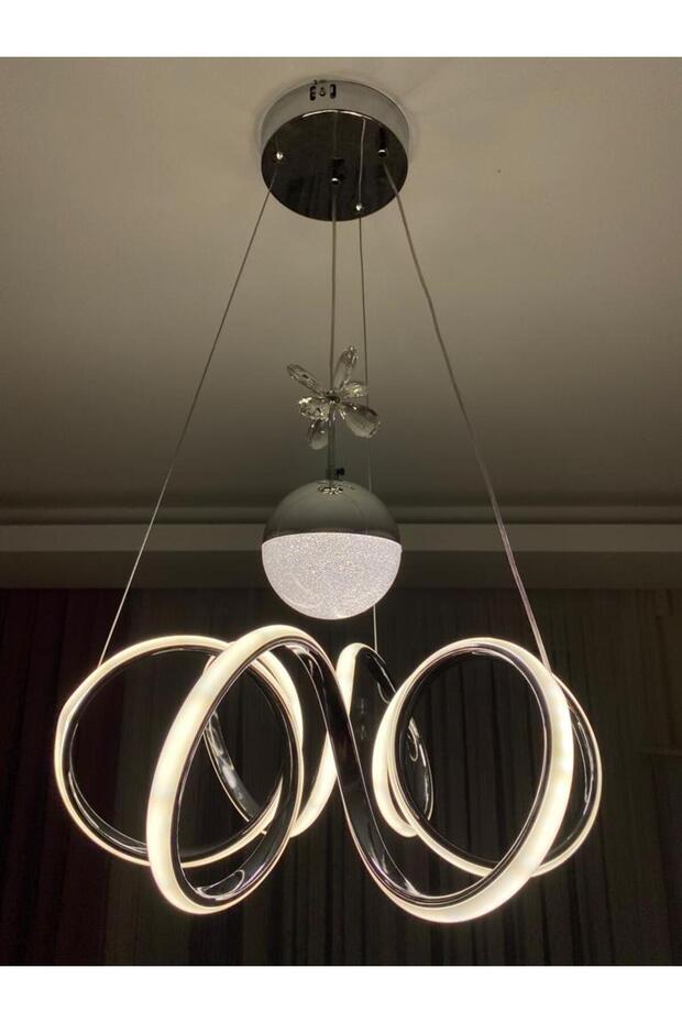 TEK TOPLU LEDLİ KROM AVİZE - 1
