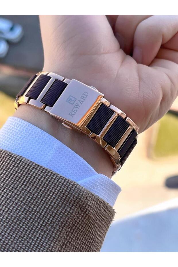 إي141132 ساعة يد رجالية من Reward Steel Cord 3 Atm مقاومة للماء وظائف داخلية Aftif - 6