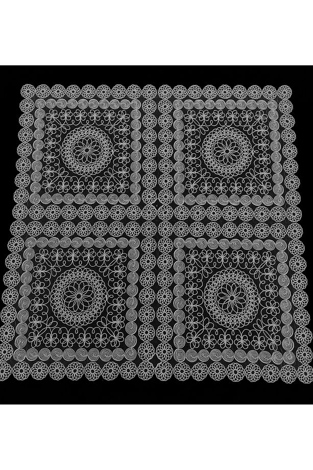 Fransız Dantel Tek Fiskos 100x100cm, Sehpa Örtüsü Fiskos - 1