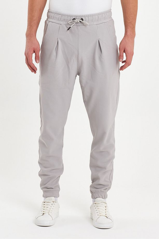 Erkek Regular Fit Lastik Paça Jogger Eşofman Altı Gri - 3