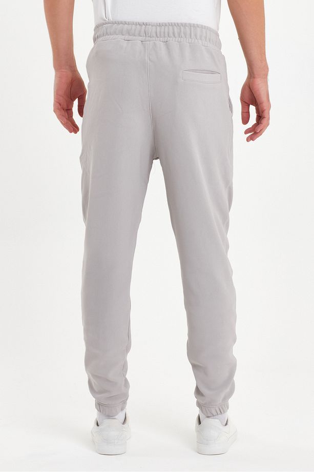 Erkek Regular Fit Lastik Paça Jogger Eşofman Altı Gri - 4