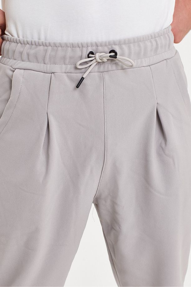 Erkek Regular Fit Lastik Paça Jogger Eşofman Altı Gri - 5
