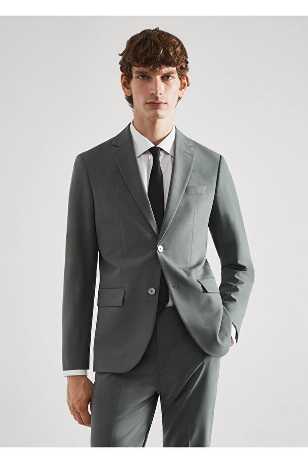 Woolen Slim Fit Blazer Jacket - 1