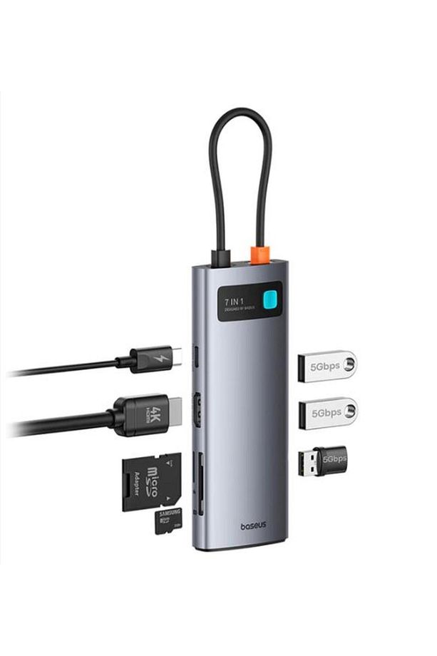 Pd 100w 7in1 Type-c To Dönüştürücü Hub Type-c To Hdmı4k@60hz 3*usb3.0 Sd/tf Ekran Yansıtmalı - 1
