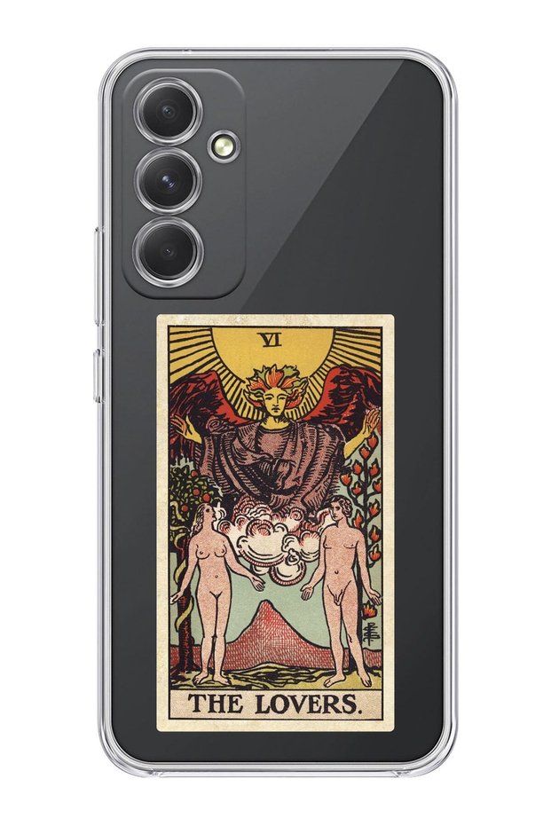 حافظة هاتف شفافة متوافقة مع هاتف Galaxy A34 5g The Lovers Tarot