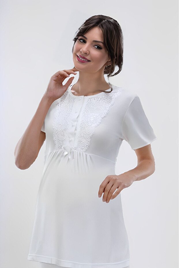2036 Short Sleeve Maternity Pajamas Set of 3