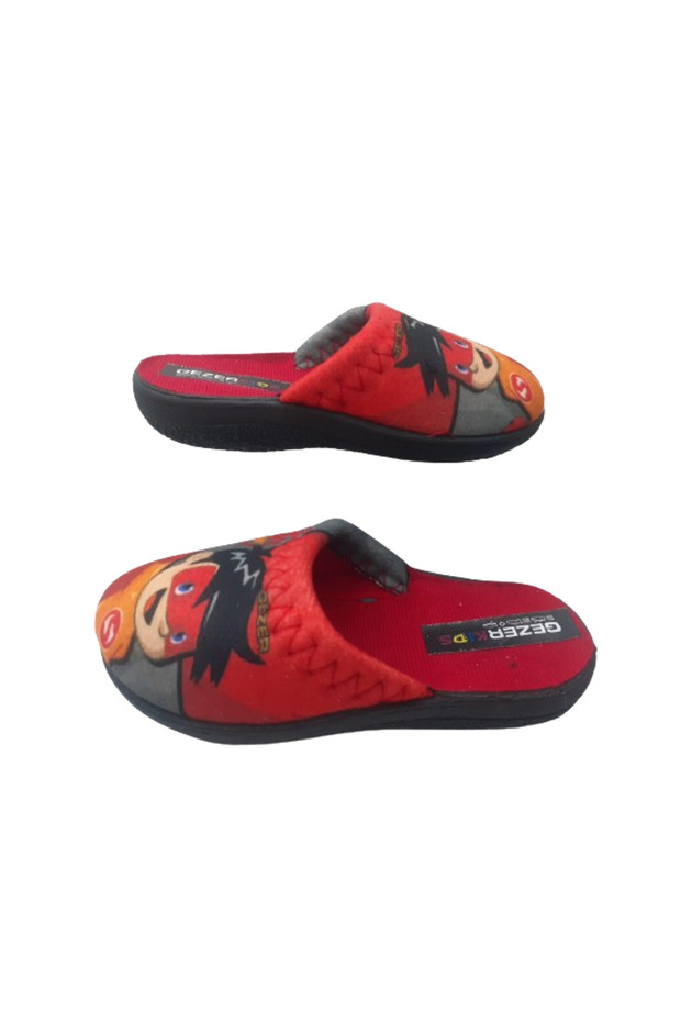 Boy's Orange-Red Children's Figured Indoor Slippers