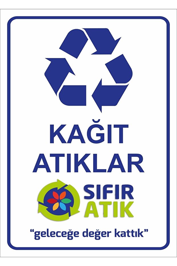 Zero Waste Box Sticker Label 25x35 Cm Paper Waste