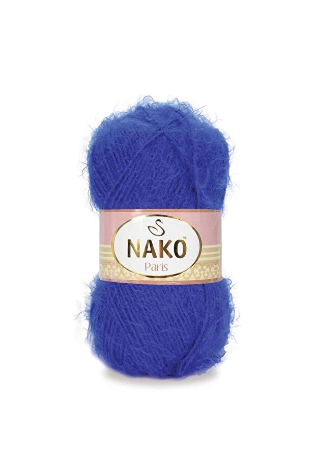 Paris 10357 5 Pieces Hand Knitting Threads Vest Cardigan Scarf Sweater Beanie Threads Saxe Blue