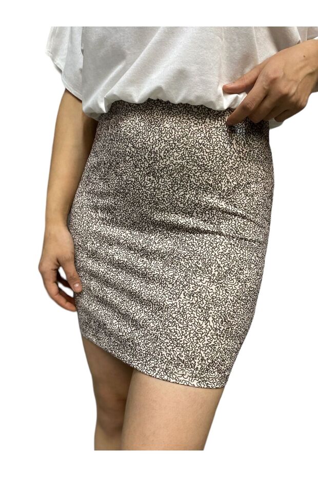 Baskılı Kısa Etek - 1
