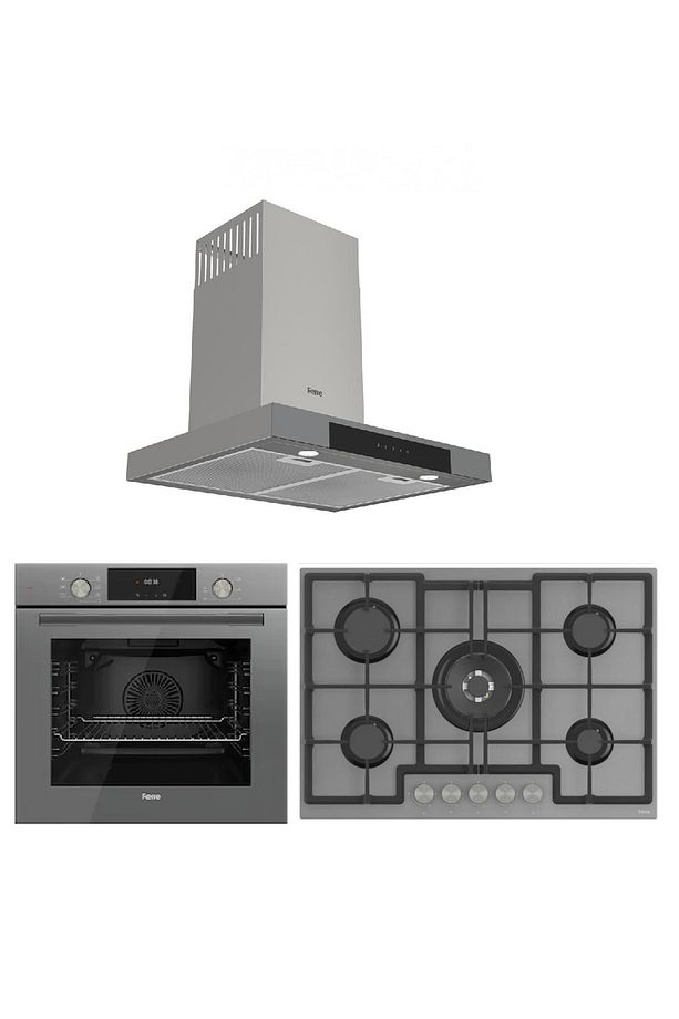 FlowartSerisi Gri MEGA ANKASTRE Set (ed038+ Qms63cpr +d102 ) - 1