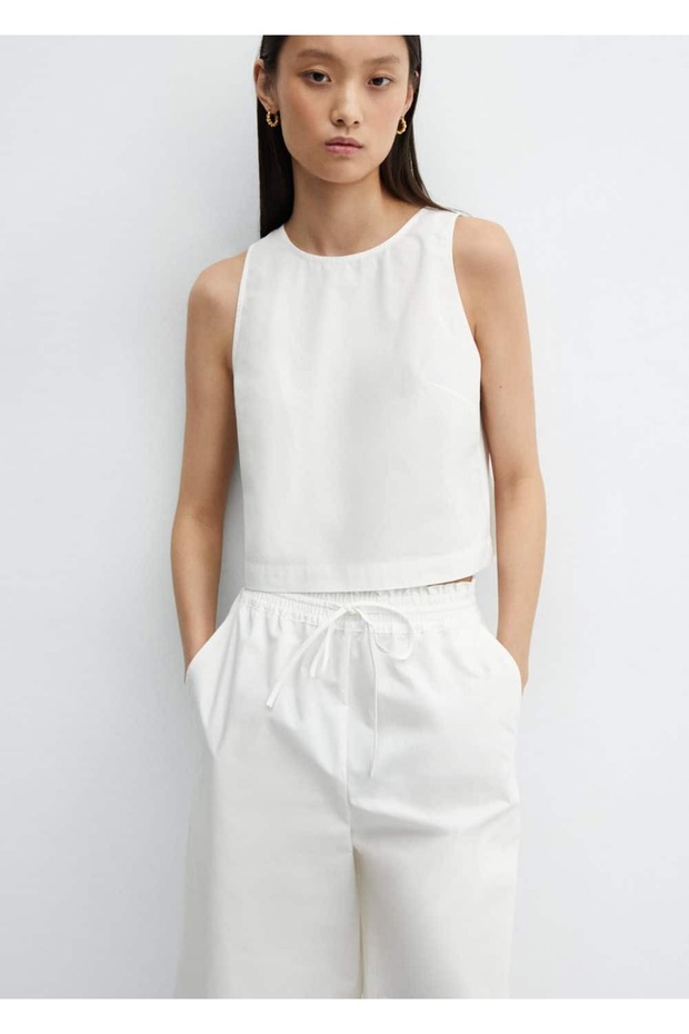 %100 Pamuklu Culotte Pantolon - 8