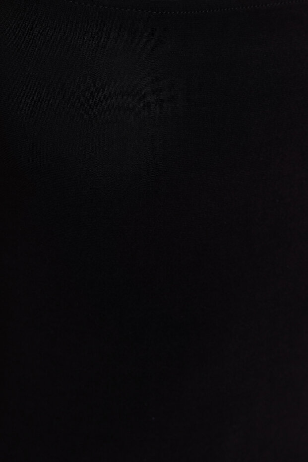 Siyah Kalın Askılı Fitted/Vücuda Oturan Esnek Örme Maxi Kalem Elbise TWOSS24EL00137 - 5