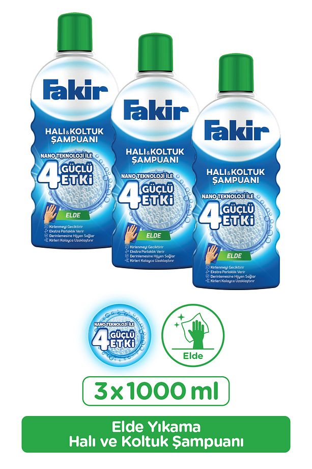 Elde Nano Teknolojili Halı Ve Koltuk Şampuanı 1000 ml X 3 Adet - 1