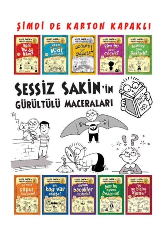 Sessiz Sakin'in Gürültülü Maceraları Karton Kapak 10 Kitap Set Melih Tuğtağ