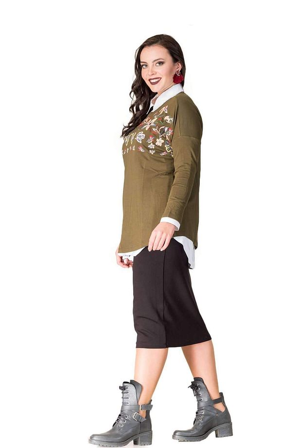 Nakışlı Triko Bluz - 3