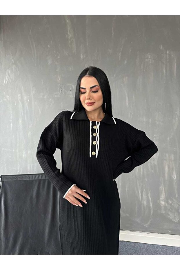 rochie lungă de tricotat - 1